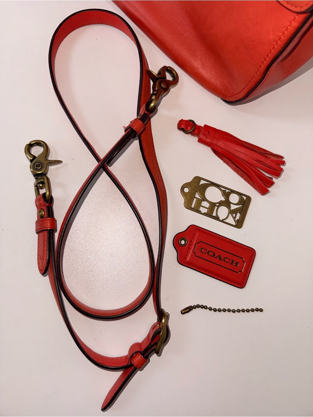 Coach 70th Anniversary Willis Legacy Bag Vermillion Red Orange 19132 - Picture 17 of 17